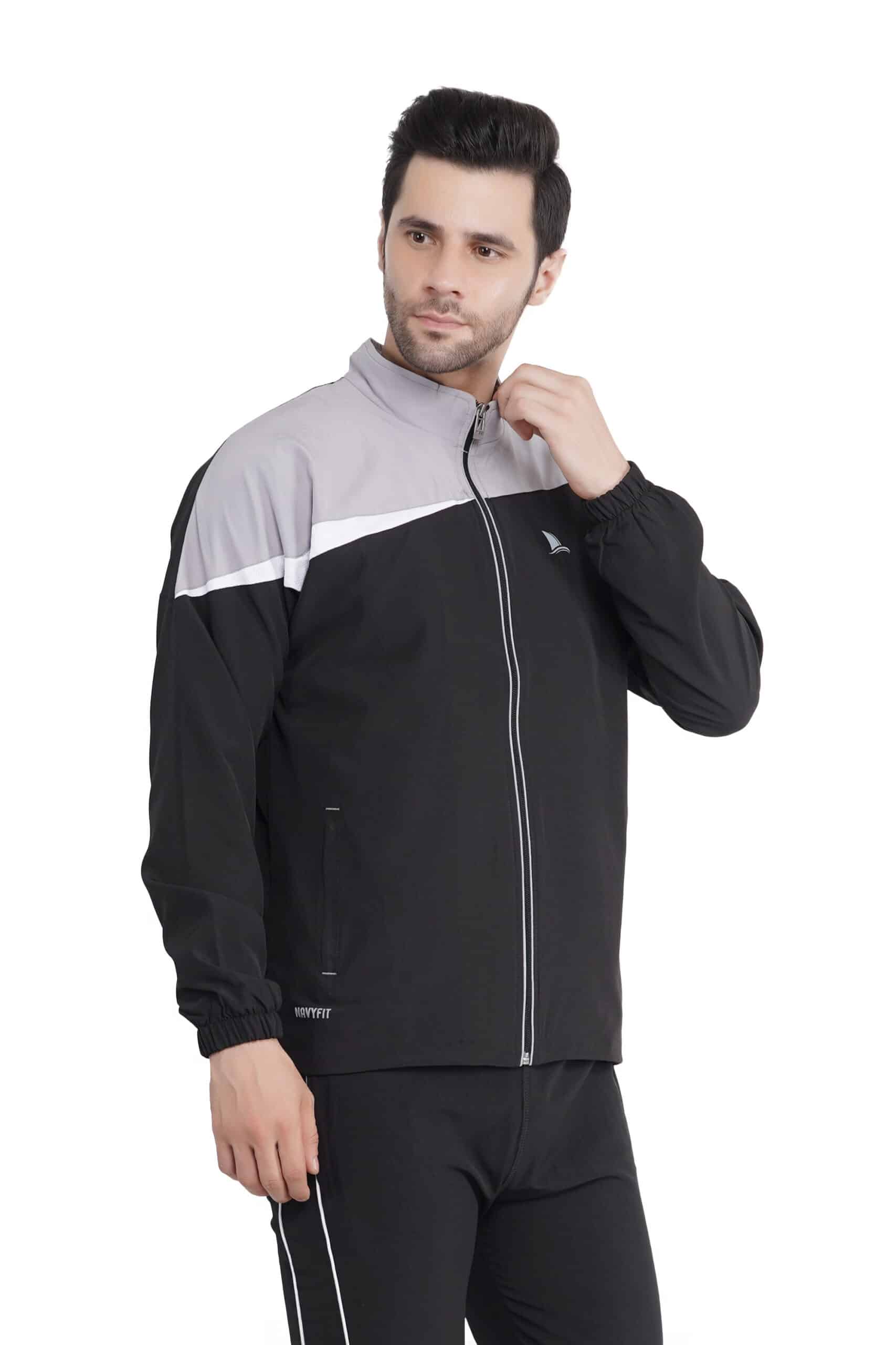 Buy NAVYFIT Fabrics Black Tracksuit | NAVYFIT